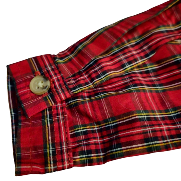 New Good Lad Corduroy Pants Red Plaid Button Down Shirt Outfit Holiday Infant 6m - Picture 4 of 11